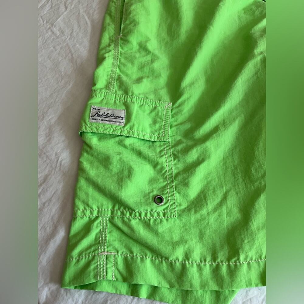 Polo Ralph Lauren Swim Trunks Board Shorts Color Lime Size S - Picture 6 of 8